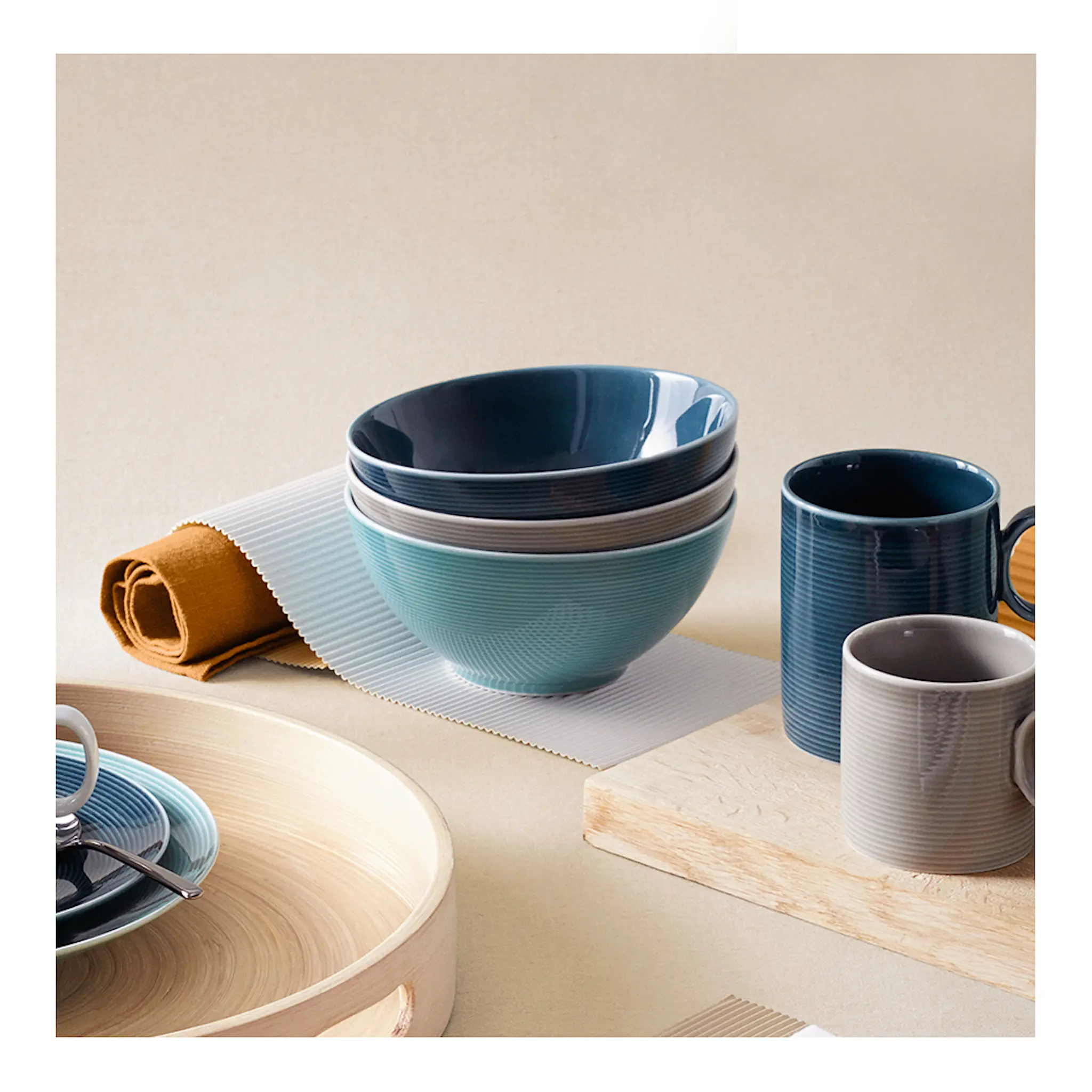 Loft by Rosenthal Skål Rund 15 cm Mångrå