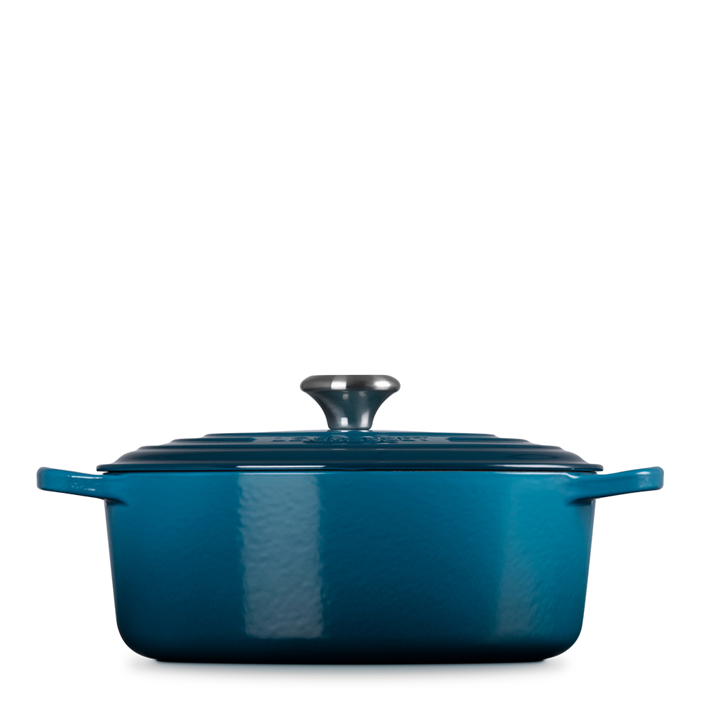 Le Creuset Signature Gjutjärnsgryta oval 27 cm 4,1 L deep teal