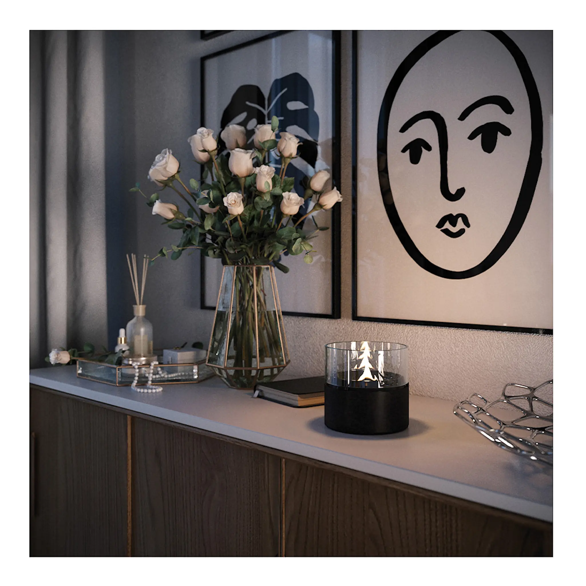 Tenderflame Café Raw Sisustustuli 14 cm Musta