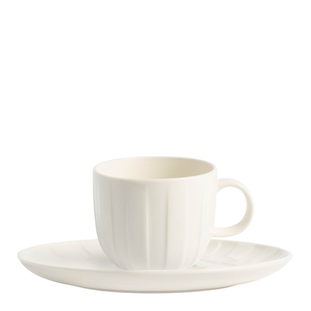 Stiernholm Senja espressokopp med fat 9 cl vit