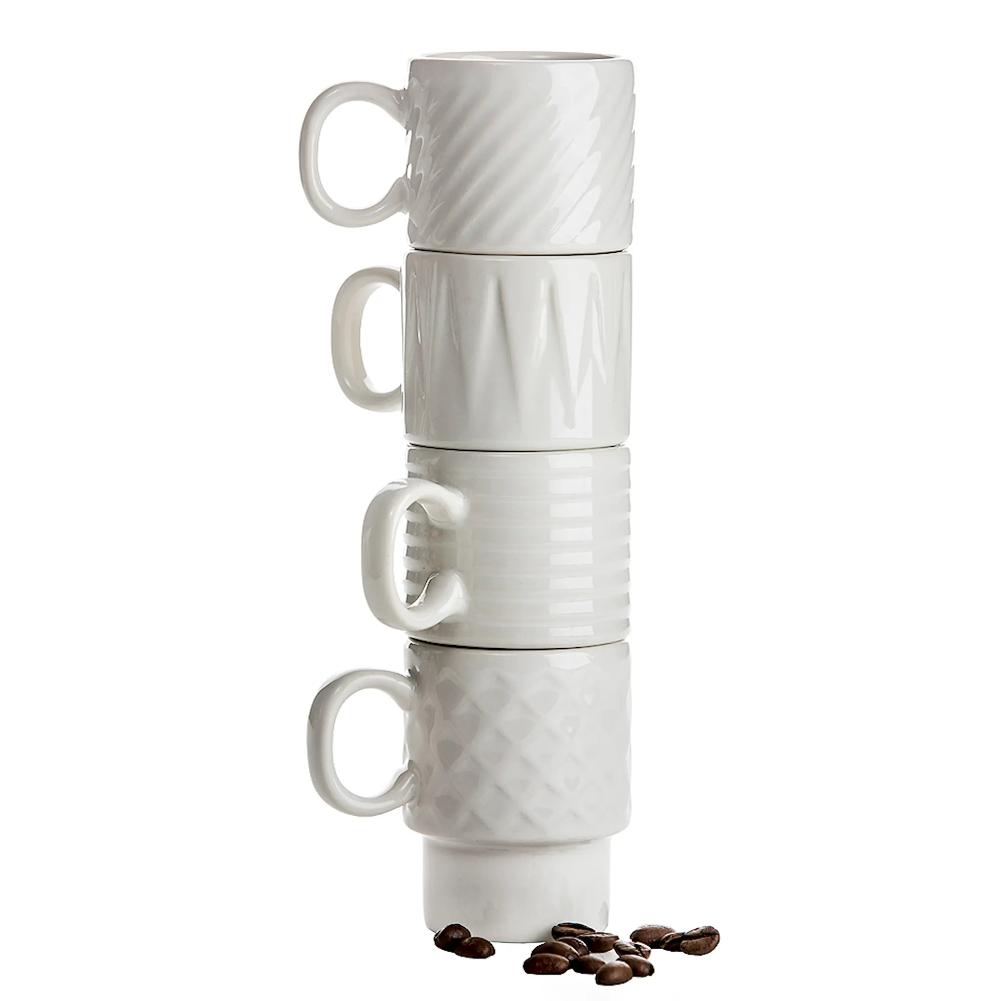 Sagaform Coffee & More Espressokopp 10 cl 4-pack Vit