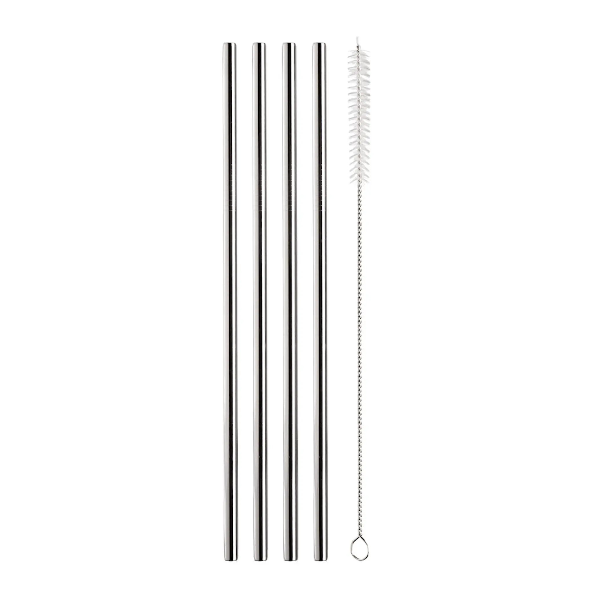 Vacu Vin Cocktail Sugrör 4-pack Silver