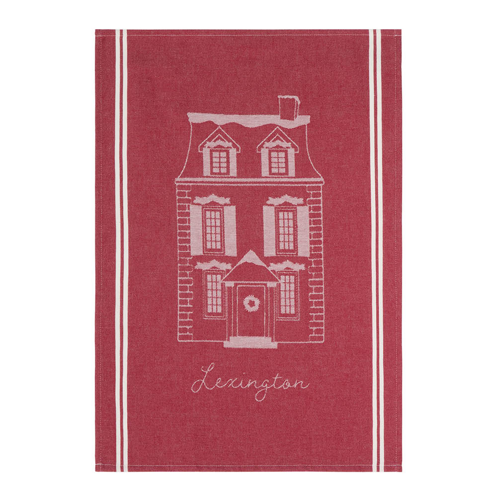 Lexington Original kökshandduk House jacquard 50x70 cm röd/vit
