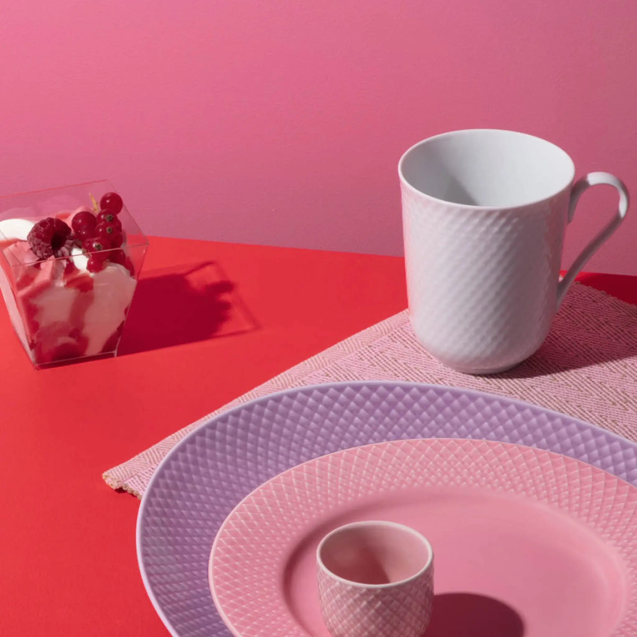 Lyngby Porcelæn Rhombe Muki 33cl 2 kpl Valkoinen