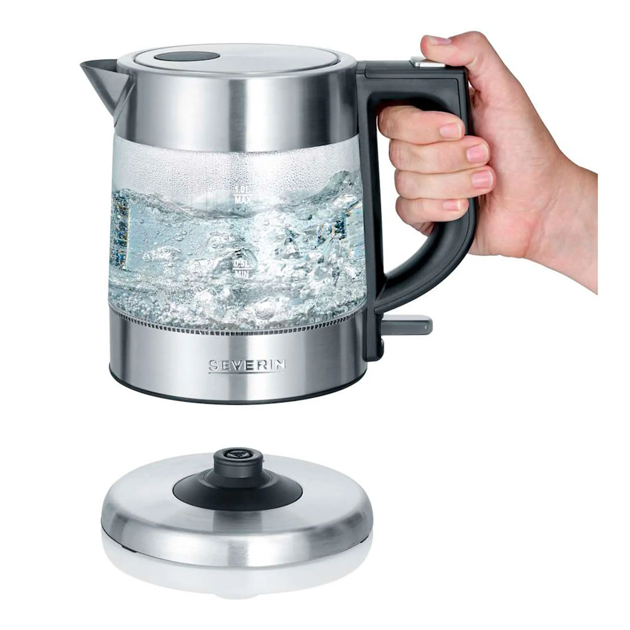 Severin Vattenkokare i glas WK3468 1 L 2200W