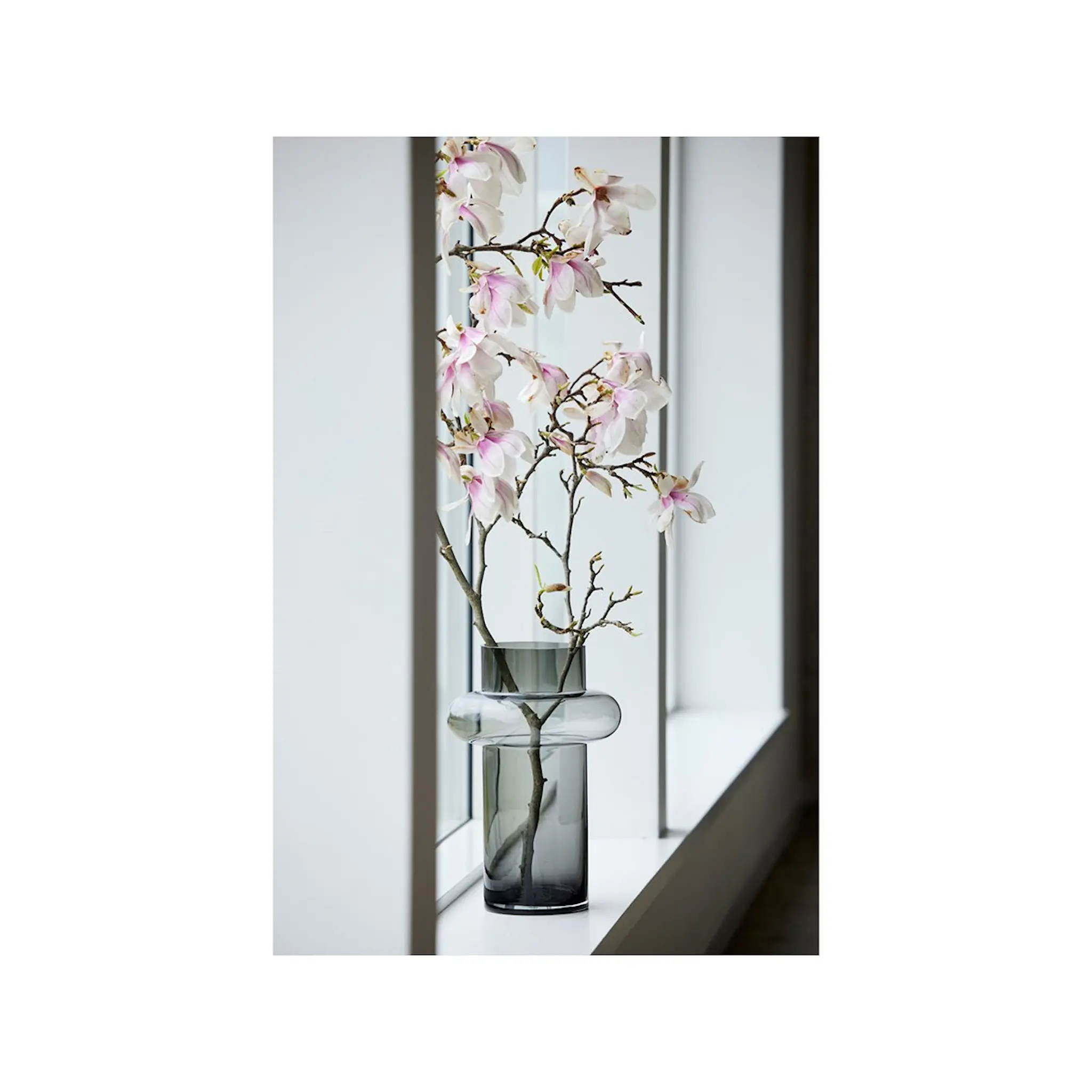 Lyngby Glas Tube vase 40 cm smoke glass hover