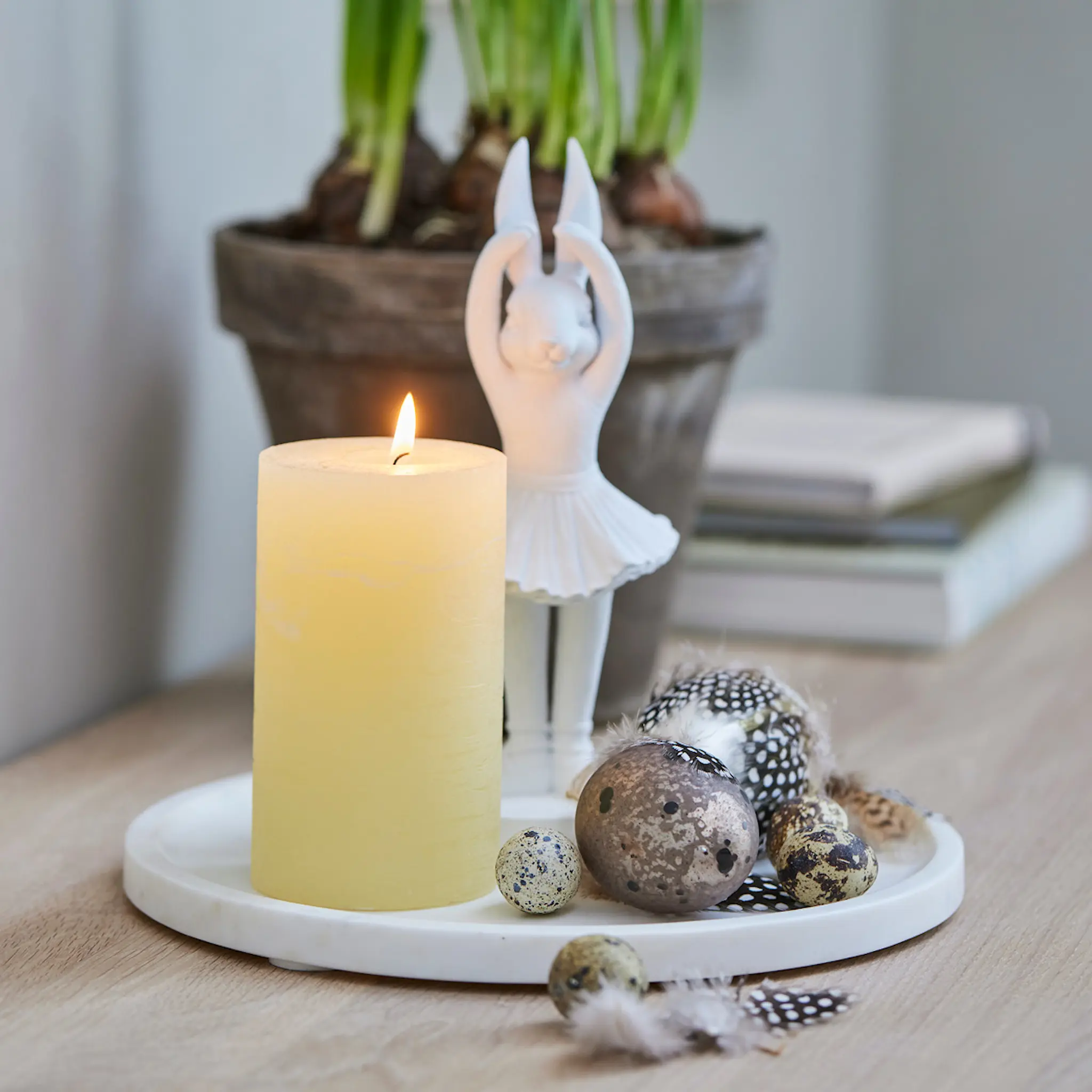 Lene Bjerre Ellia bricka 25x25 cm vit