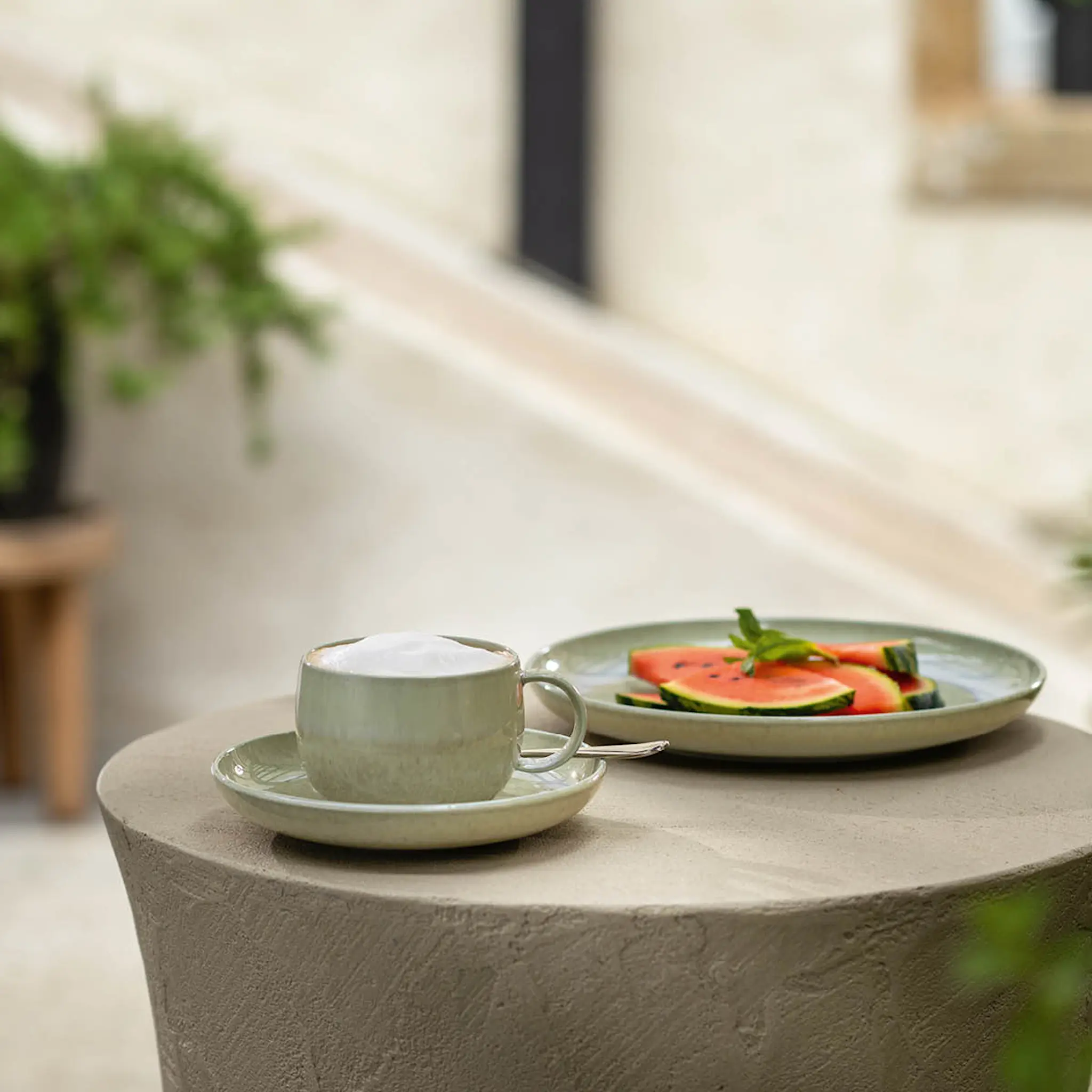 Villeroy & Boch Perlemor Alga fat till kaffekopp 16 cm grön