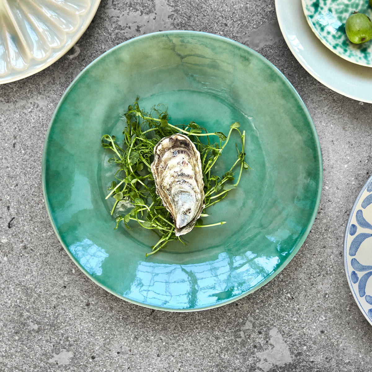 House Doctor Diva tallrik 28 cm grön