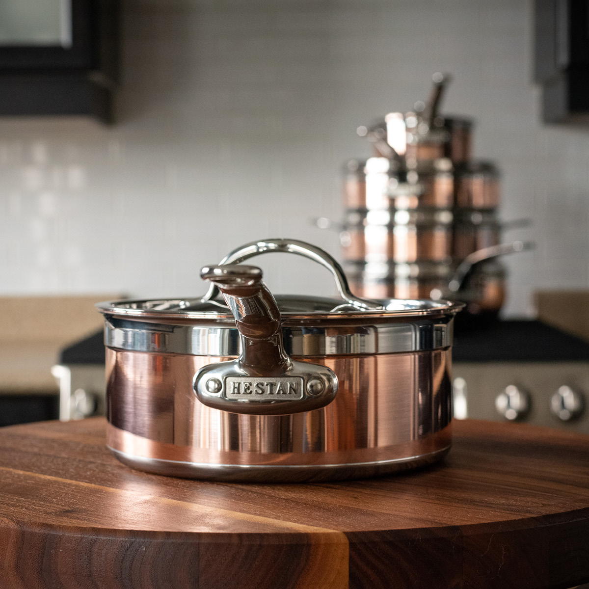 Hestan Copperbond Kastrull med lock 1,9 L Koppar