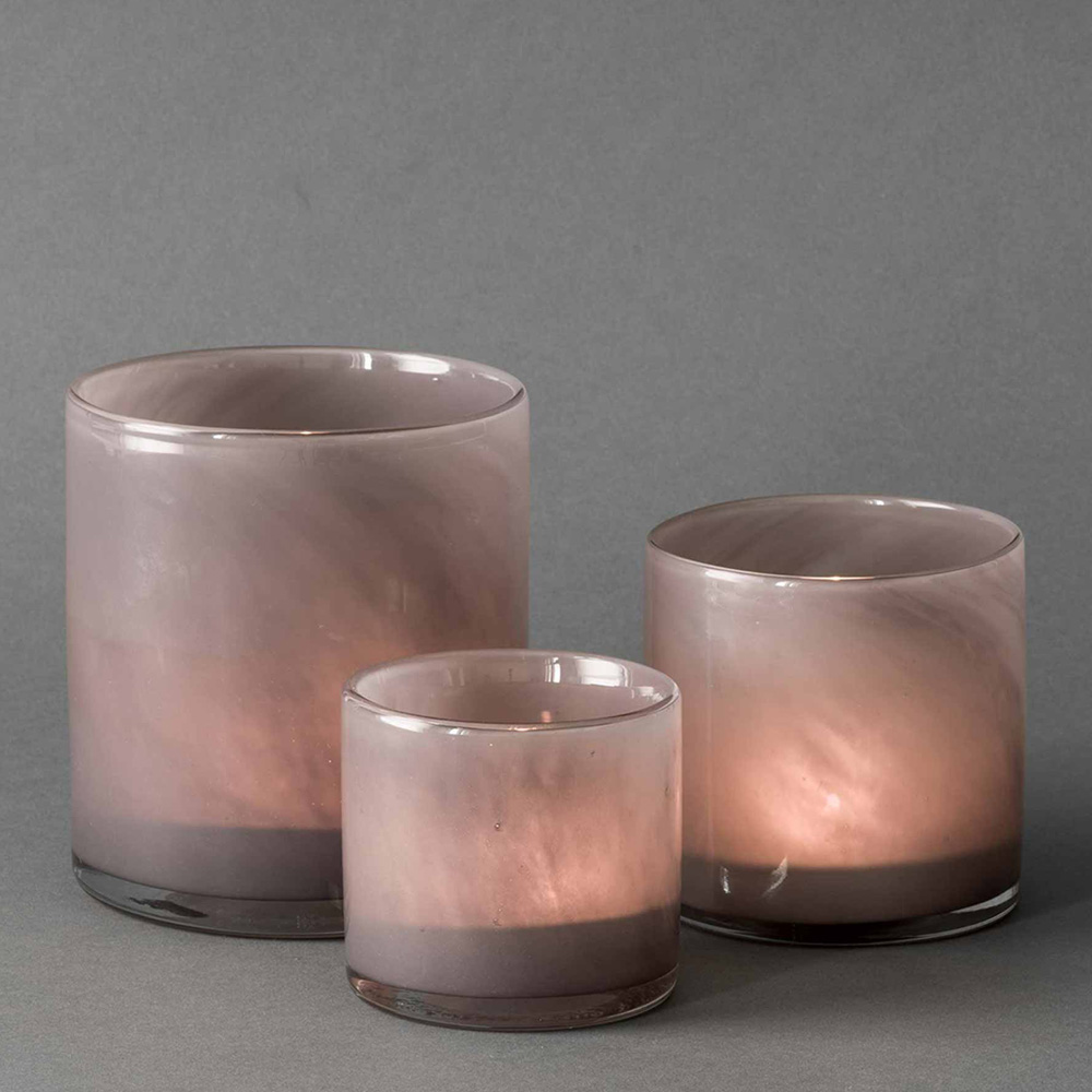 Tell Me More Lyrik lysholder 10x10 cm purple grey