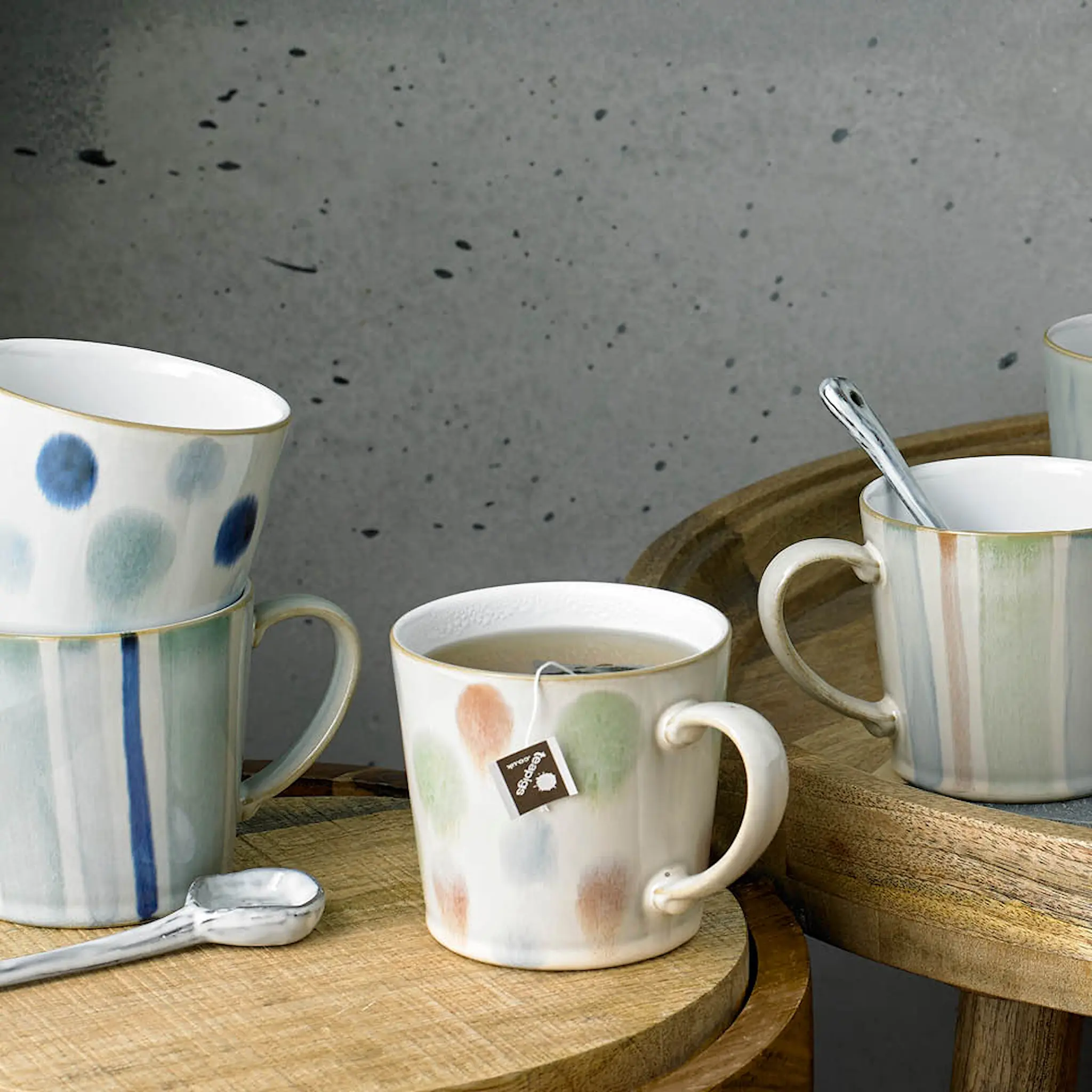 Denby Multi Spot Painted Muki 40 cl Monivärinen