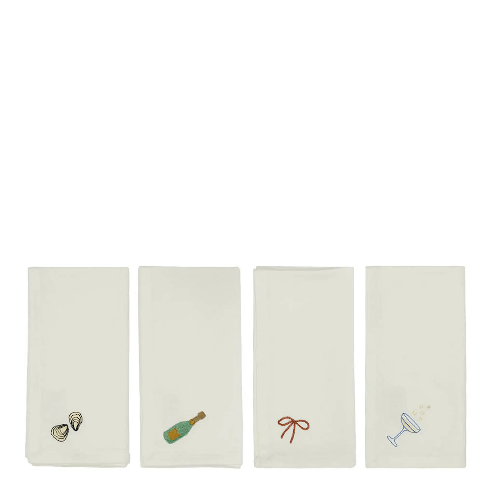 OYOY New Year tygservett 45x45 cm 4-pack offwhite