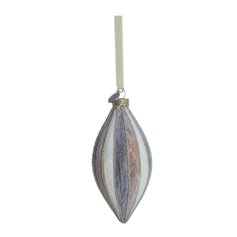 Nomillia Joulukuusenkoriste 13 cm Liila/Luunvalkoinen