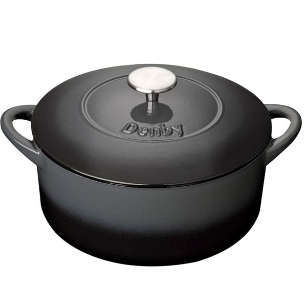 Denby Halo gjutjärnsgryta 26 cm svart