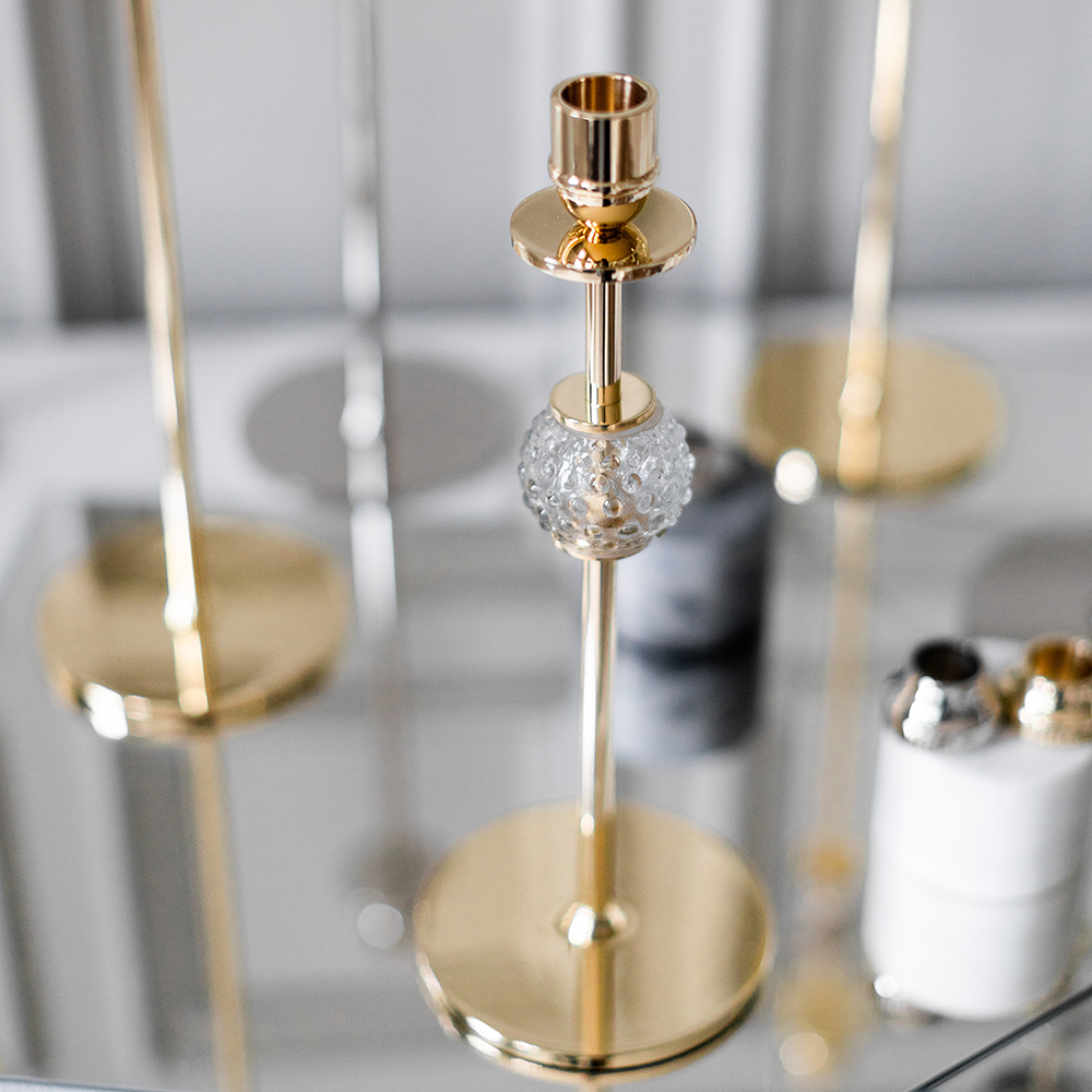 Hilke Alba lysestake 30 cm gull