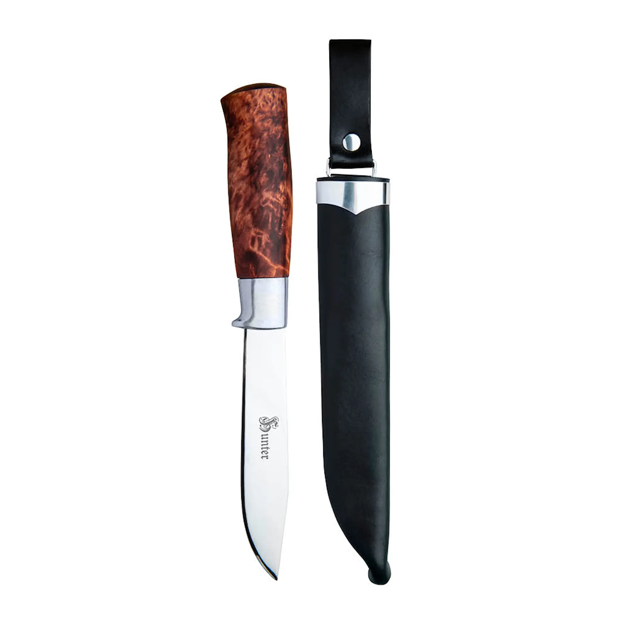 Brusletto Hunter jaktkniv 25,5 cm med slida masurbjörk