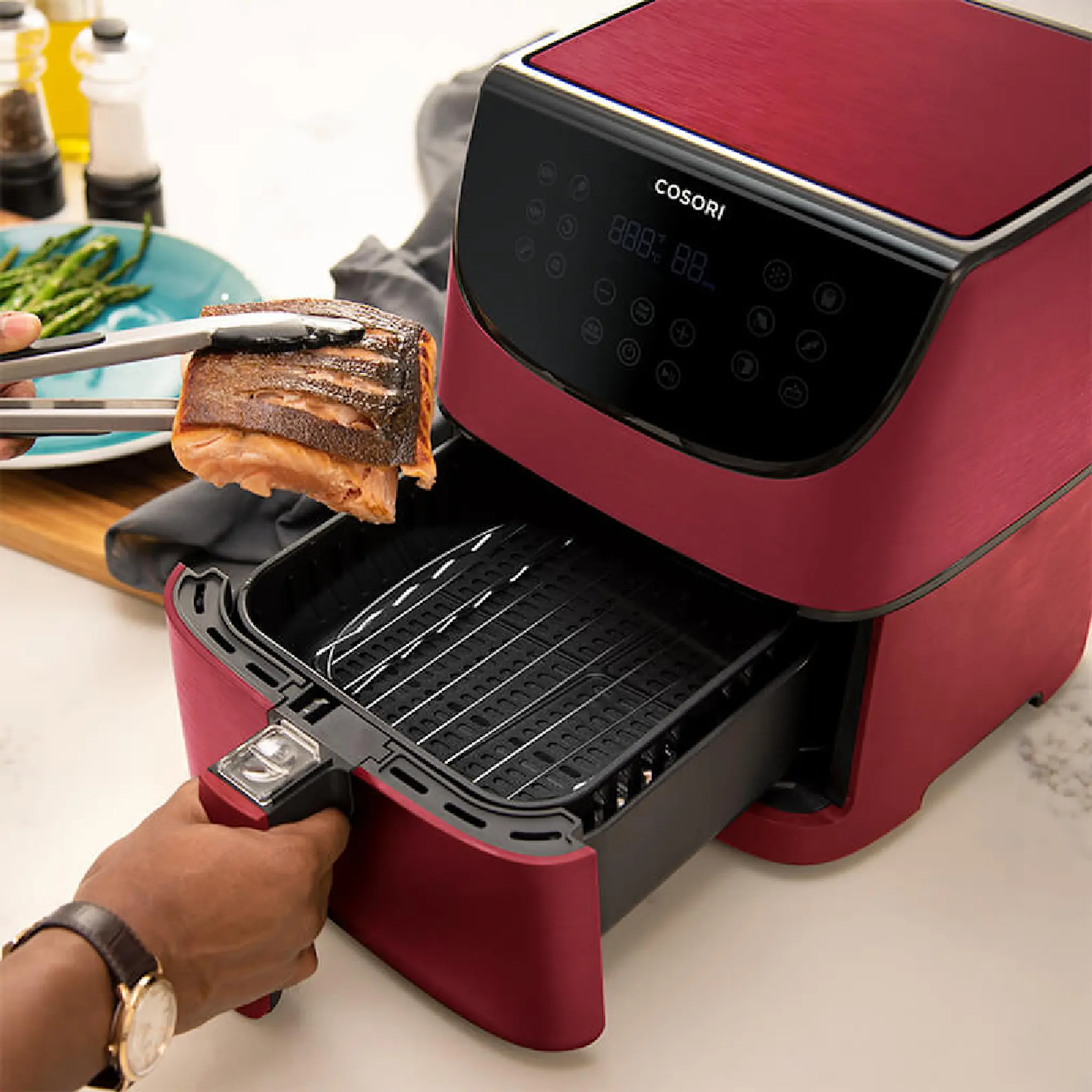 Cosori Premium airfryer 2,2kg/5,5L röd