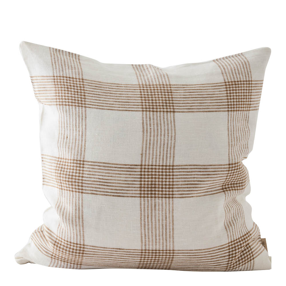 Tell Me More Odette kuddfodral linne 50x50 cm brun