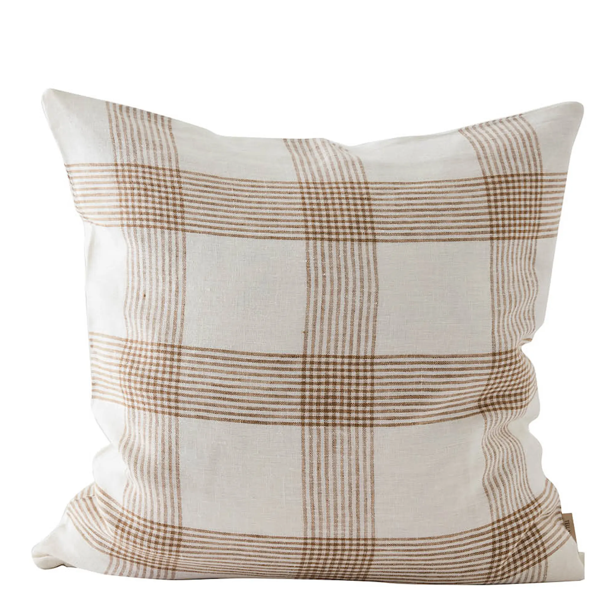 Tell Me More Odette kuddfodral linne 50x50 cm brun