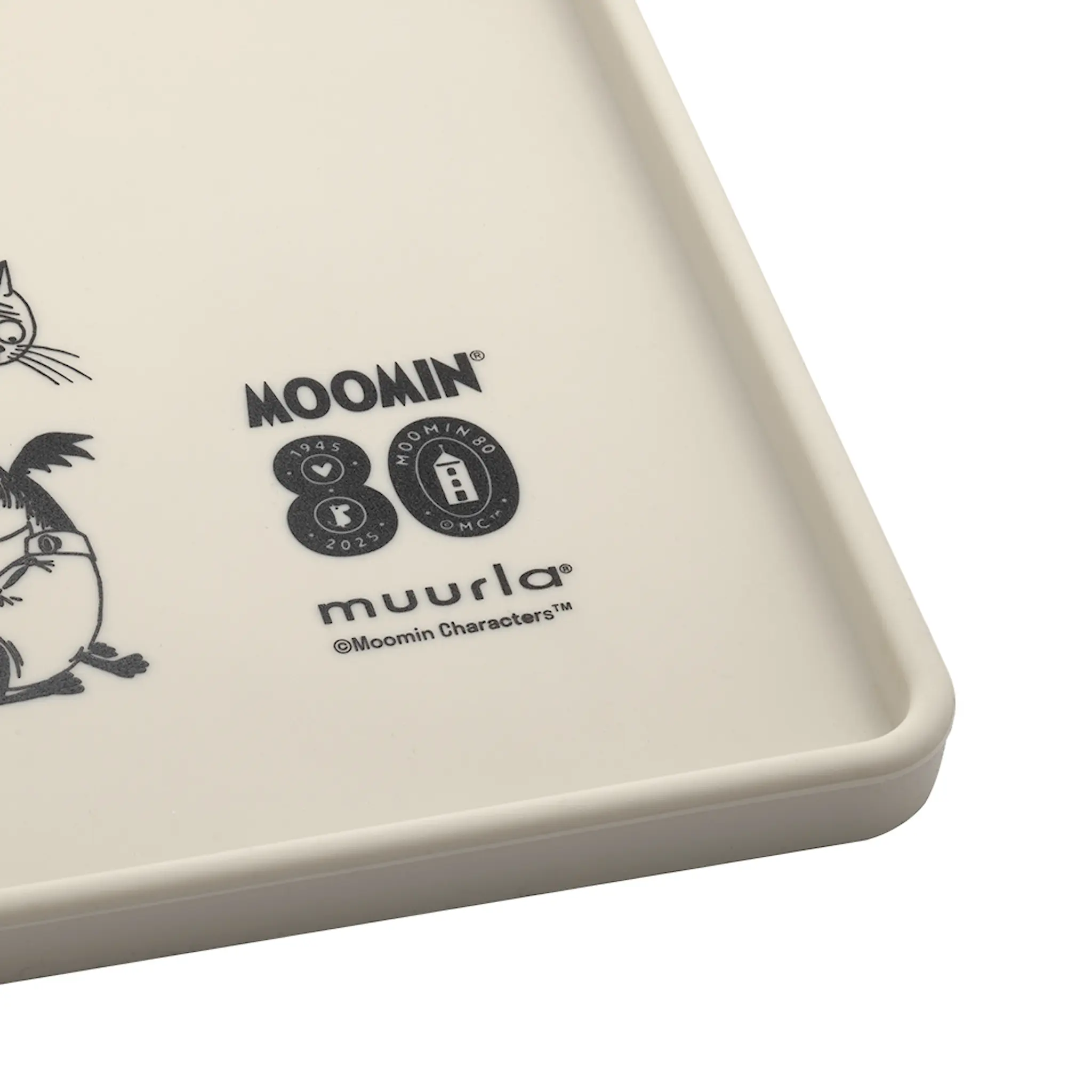 Muurla Moomin for Pets silikonmatta 48x30 cm mumin 80 år benvit/svart
