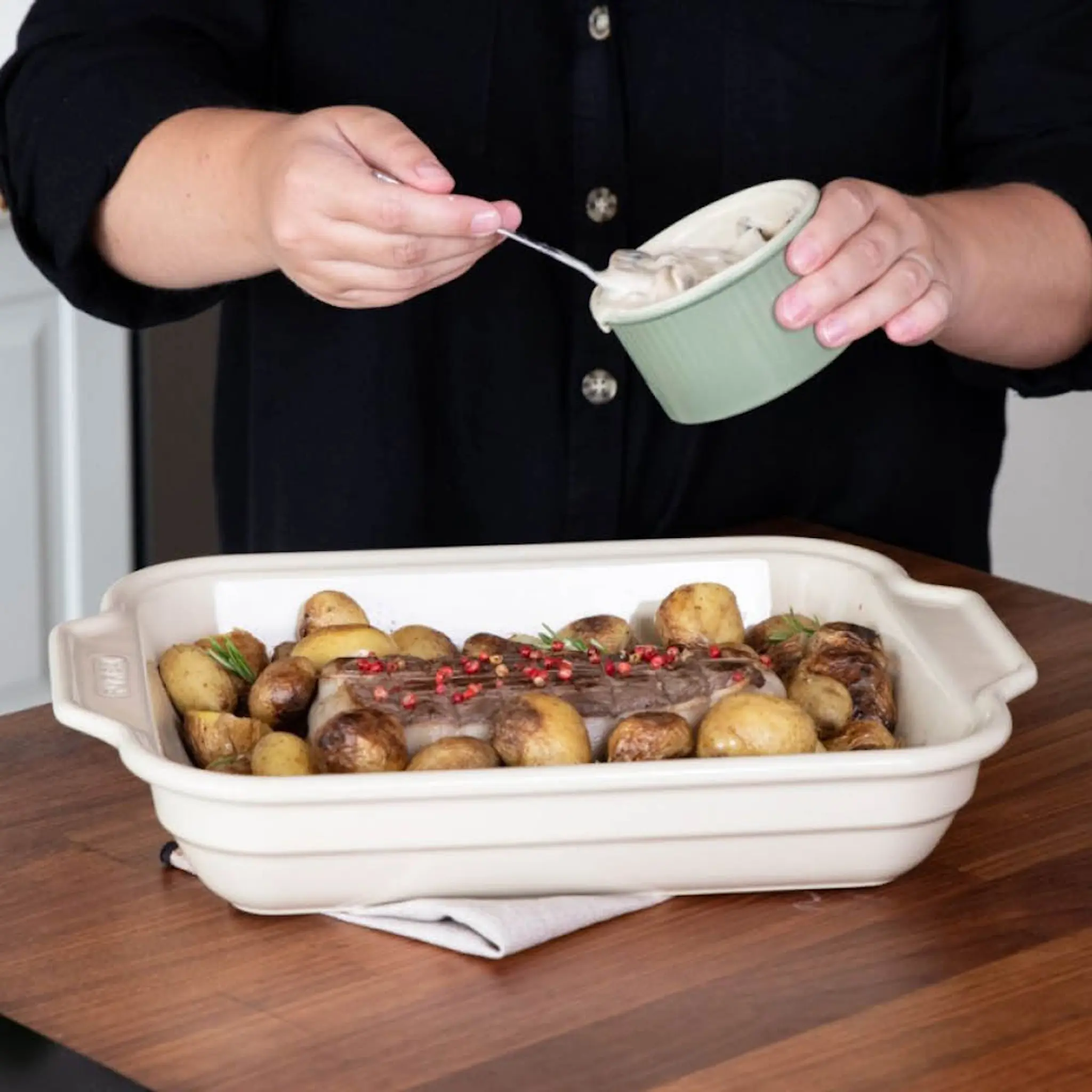 Pyrex Creation ugnsform 28x37 cm beige