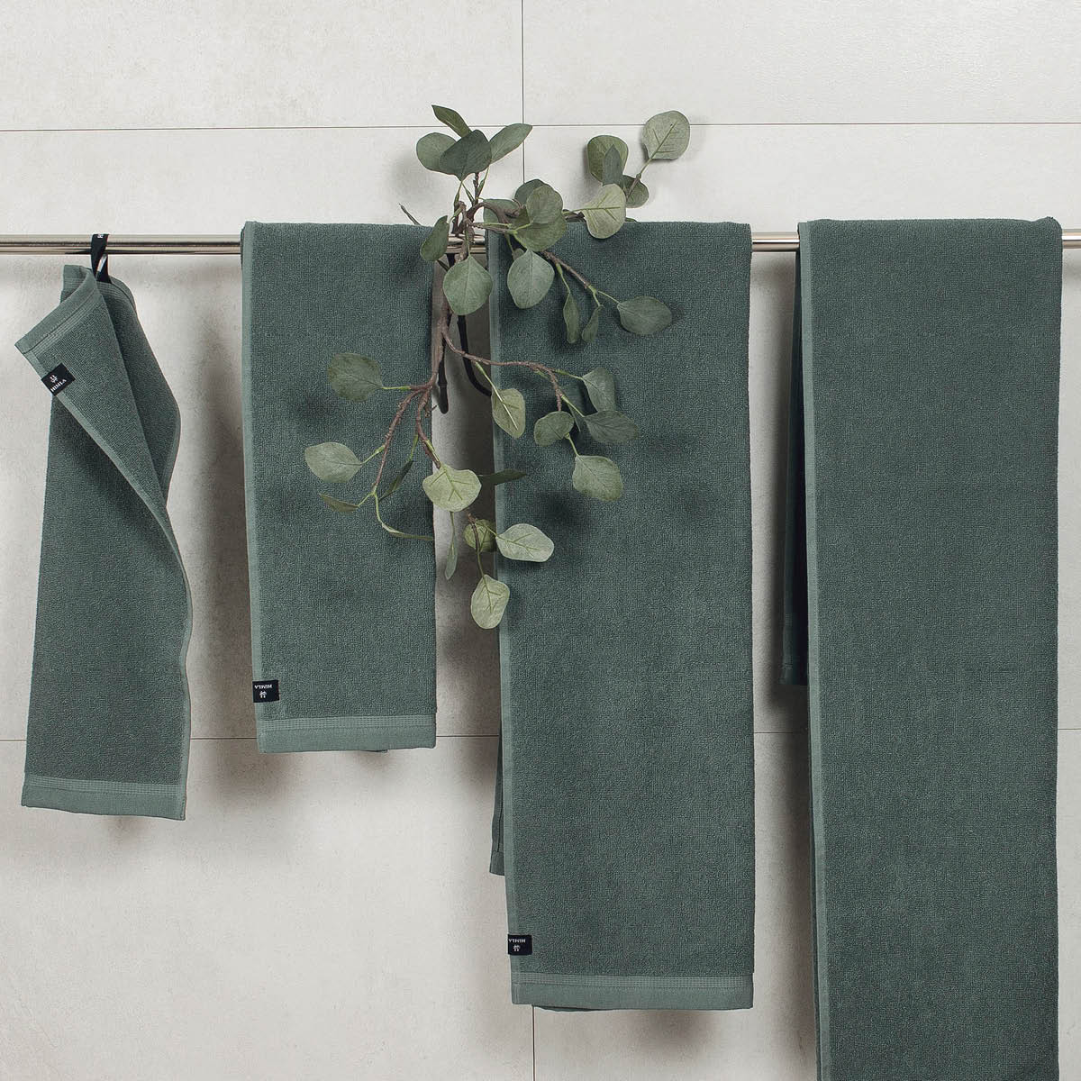 Himla Lina handduk bomull/linne 30x50 cm jade