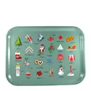 Bricka 27x20 cm Nordic Winter Traditions grön