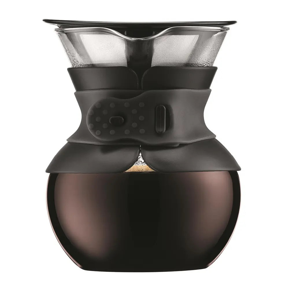Pour Over Keitin 0,5L 4 kuppia Musta