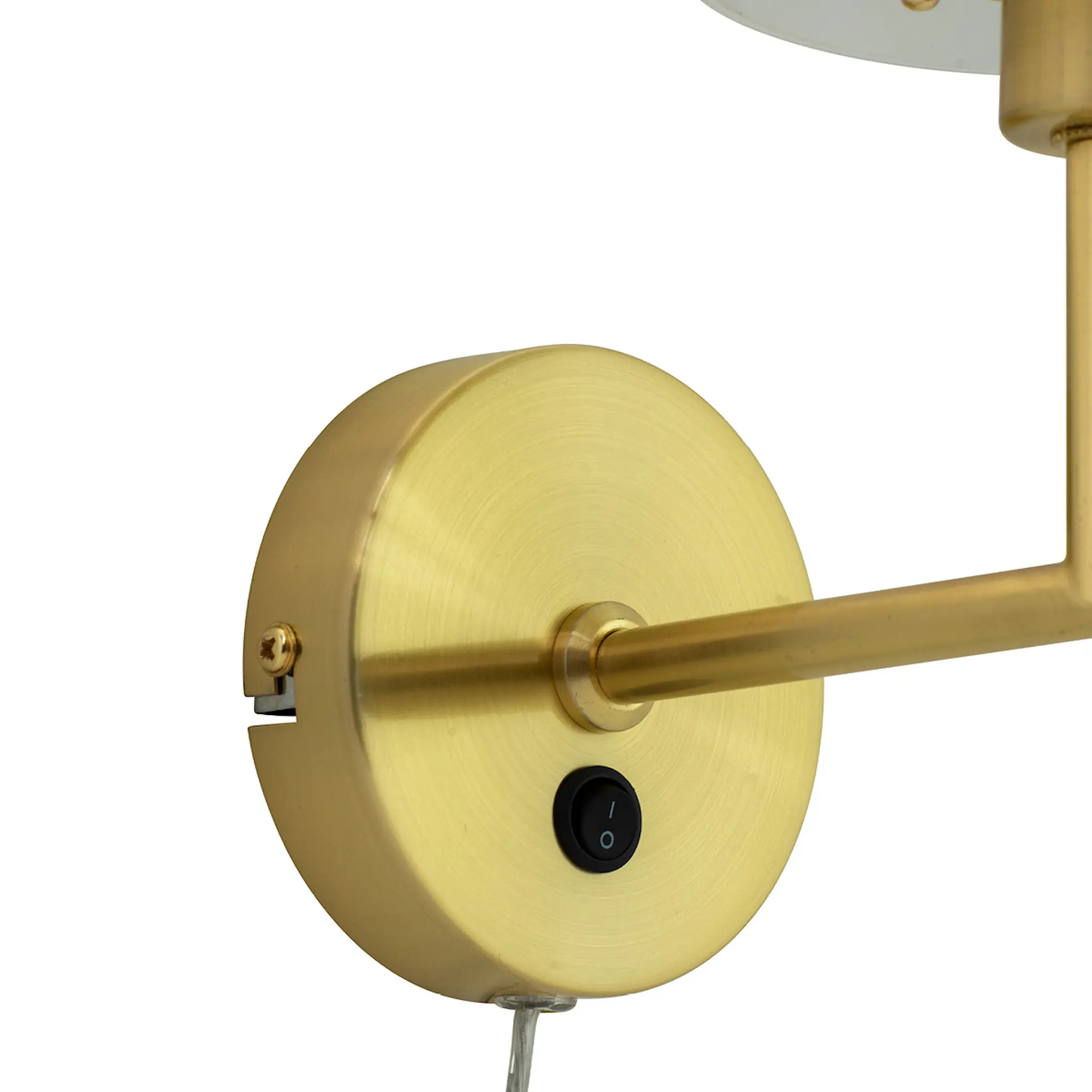 Dyberg Larsen DL20 vägglampa 20 cm opal/mässing