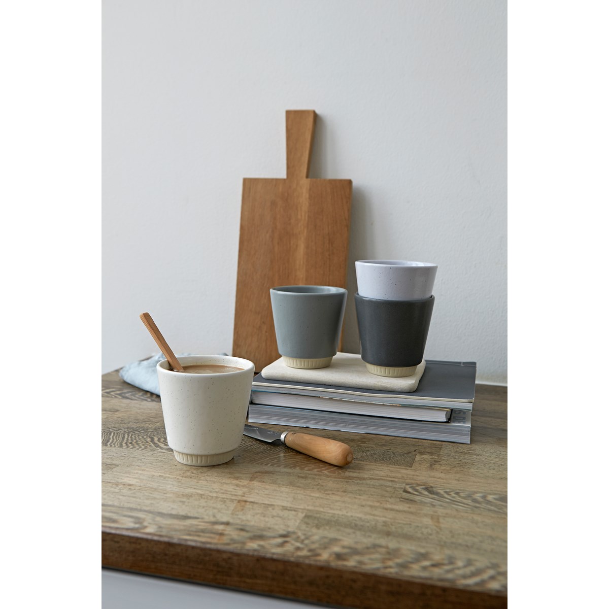 Knabstrup Keramik Colorit Kopp H9 cm 25 cl Mörkgrå