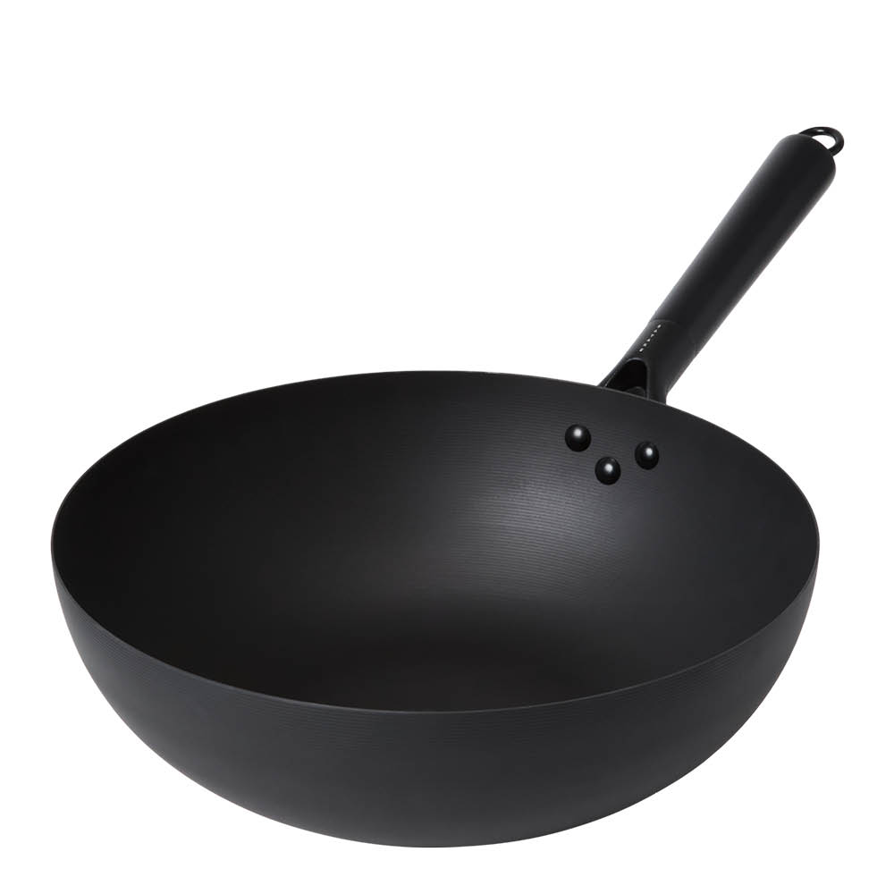 Satake Wokpanne karbonstål 32 cm svart