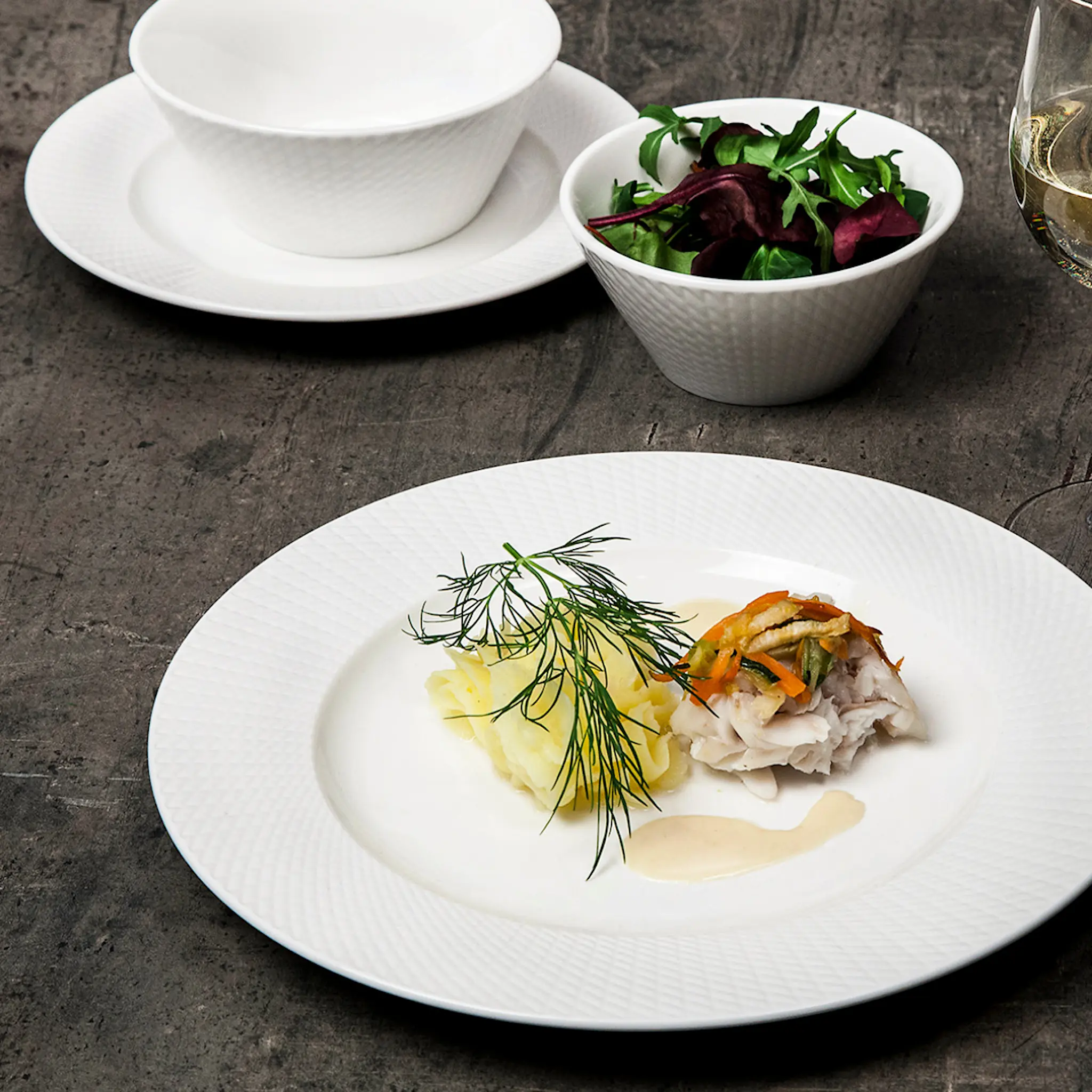 Exxent Victoria Skål Ø 12 cm 30 cl vit