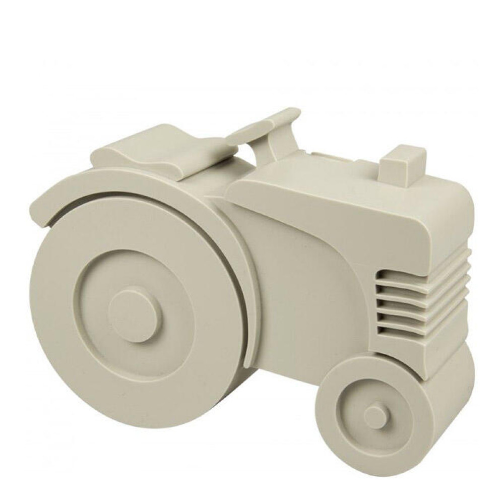 Blafre Traktor matlåda i plast två fack 14x11 cm grå