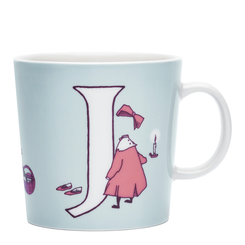 Moomin Arabia Muminmugg bokstav J 40 cl ljusblå