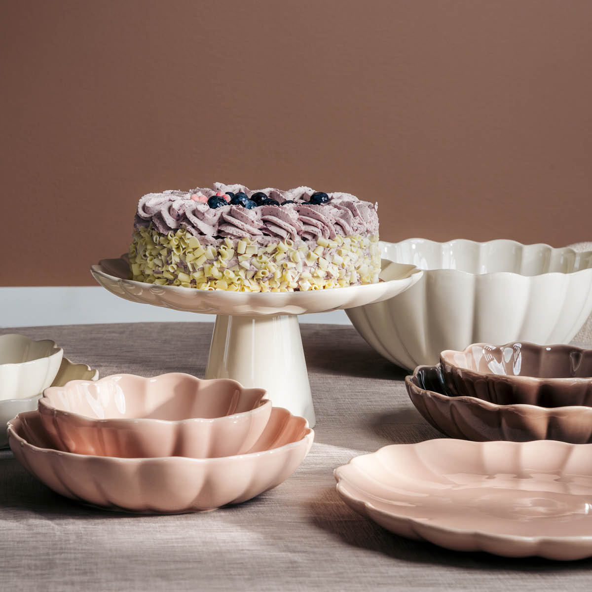 Stiernholm Lotus tallrik 27 cm dammrosa