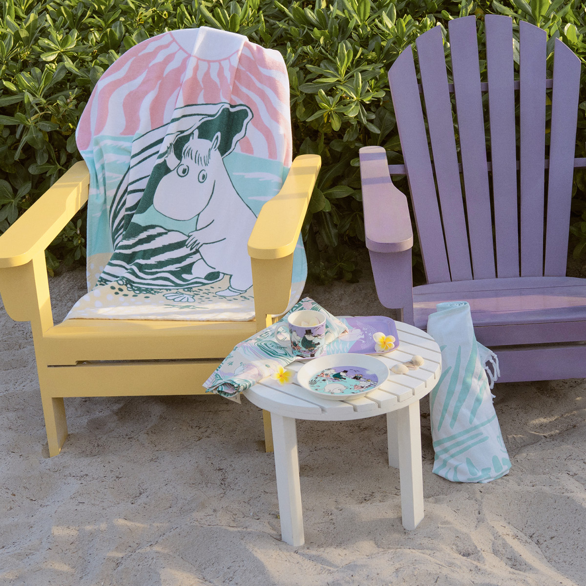 Moomin Arabia Mummi kjøkkenhåndkle 50x70 cm Stranddag