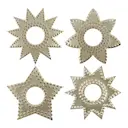 Ring stearinljusringar 4-pack antik champagne-silver