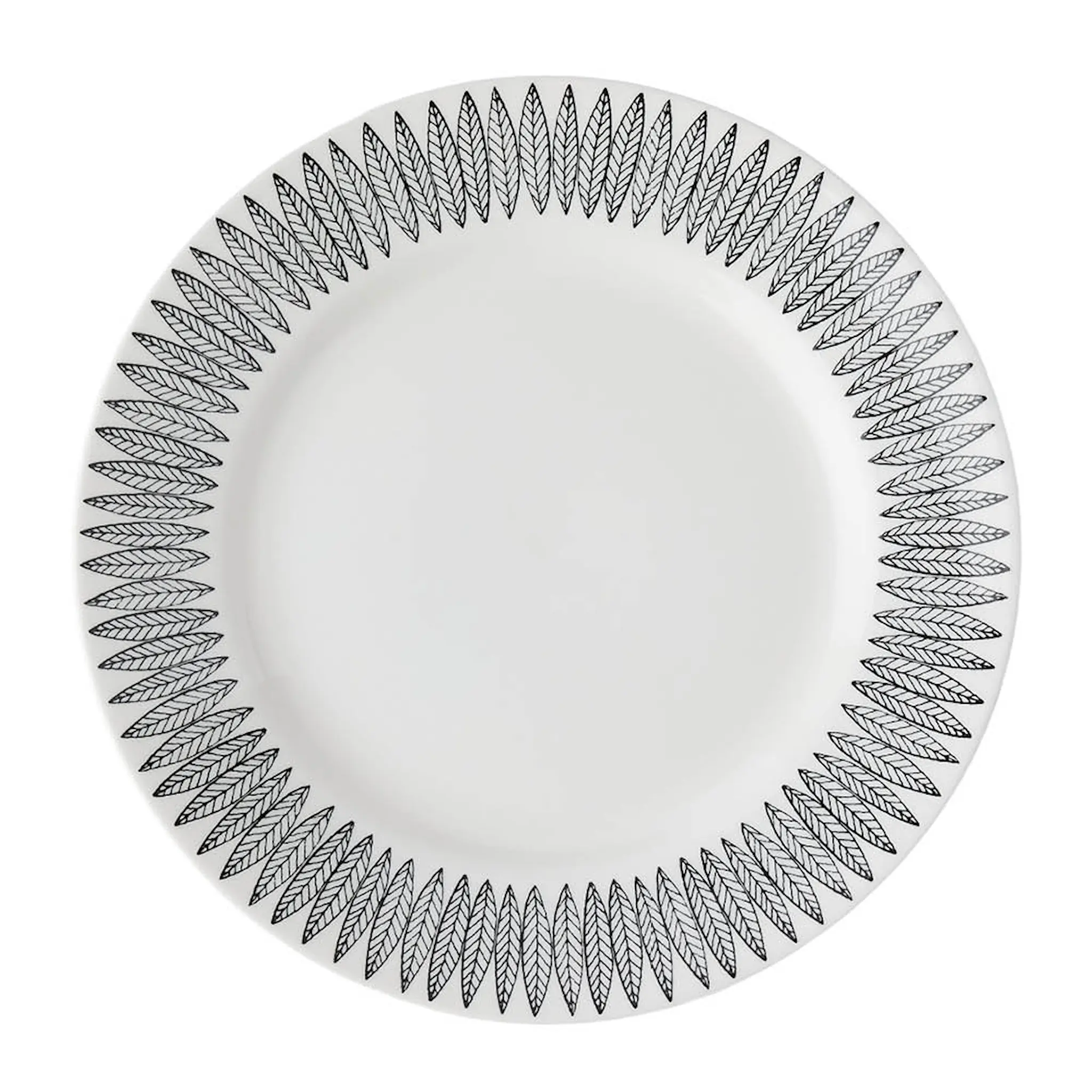 Gustafsberg Salix Svart tallerken 28 cm med brem