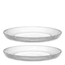 Assiett räfflat glas 18 cm 2-pack