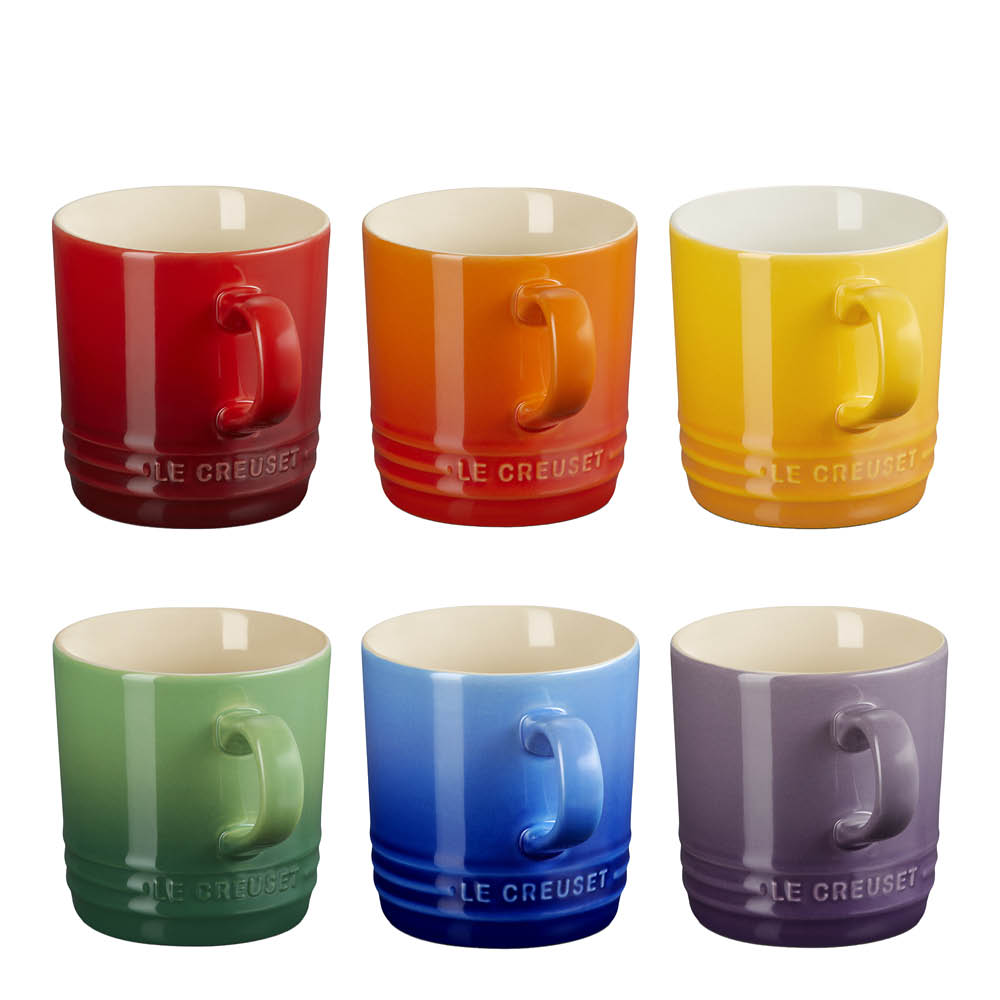 Le Creuset - Rainbow kahvikuppi 20 cl 6 kpl