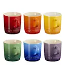 Rainbow kaffekopp 20 cl 6-pack multi