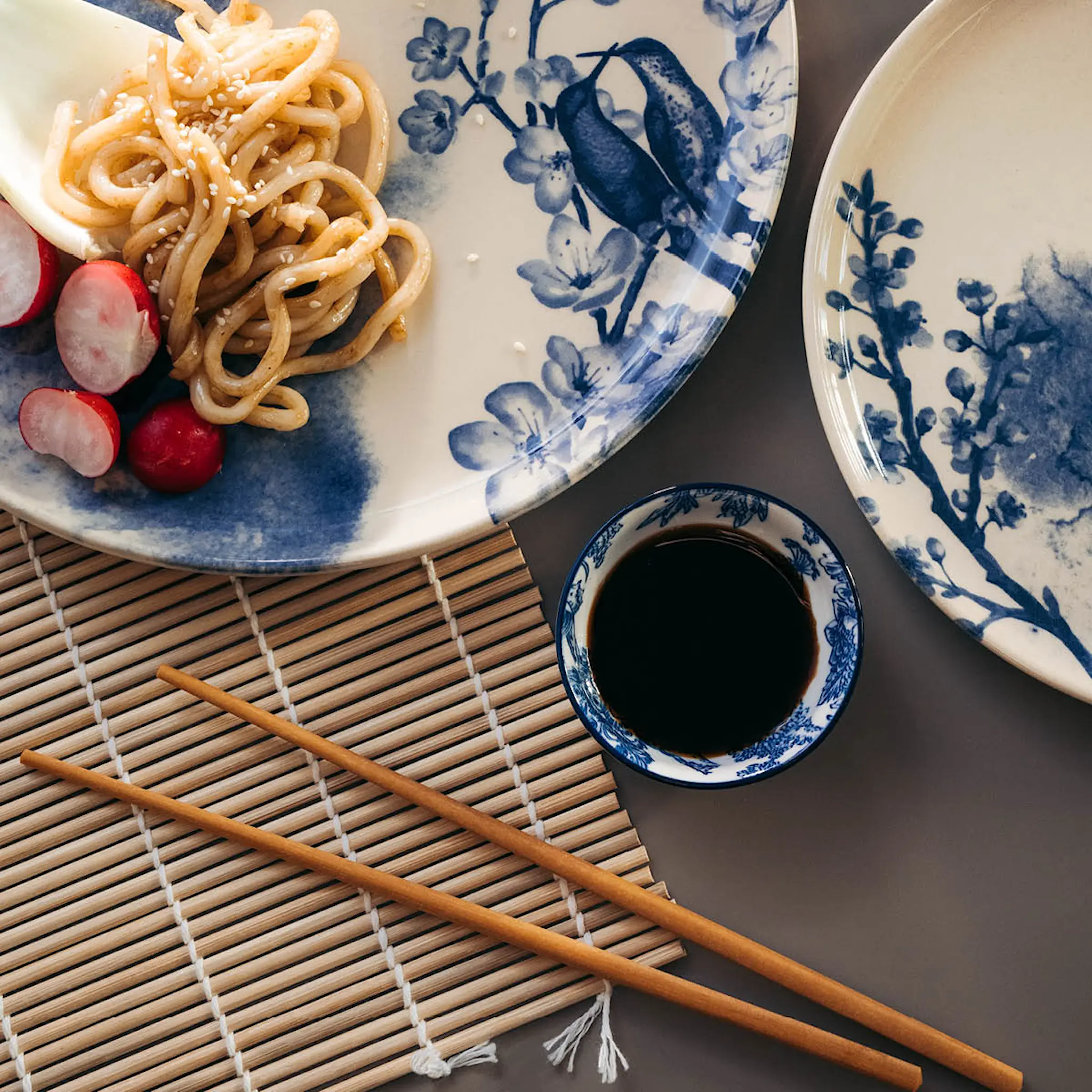 Stiernholm Sakura skål 7,5 cm 7,5 cl hvit/blå