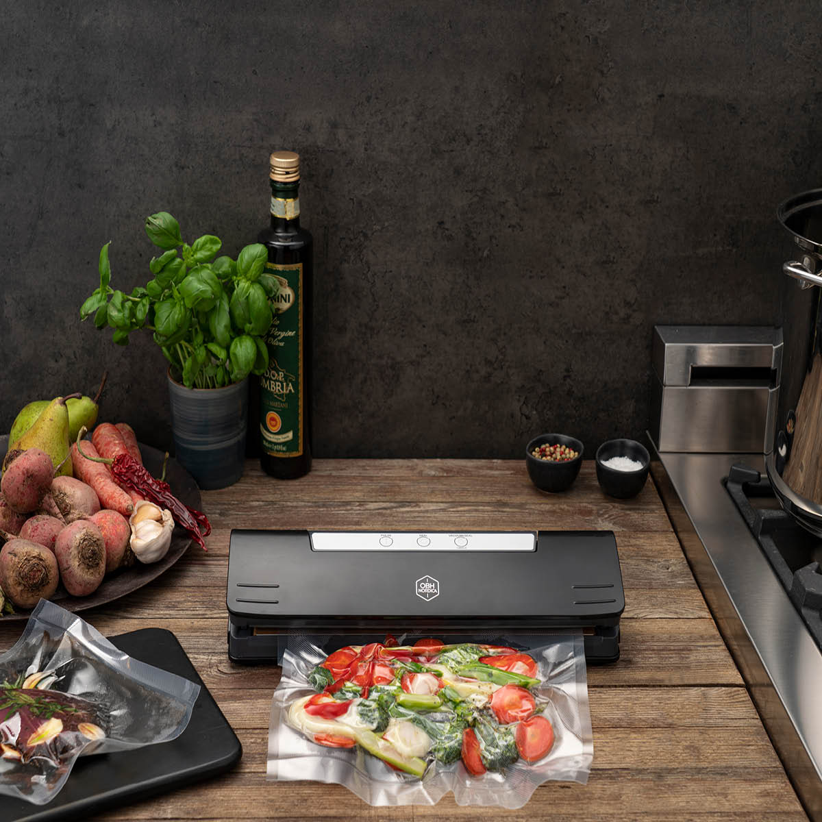 OBH Nordica Compact Fresh vakuumpakker svart