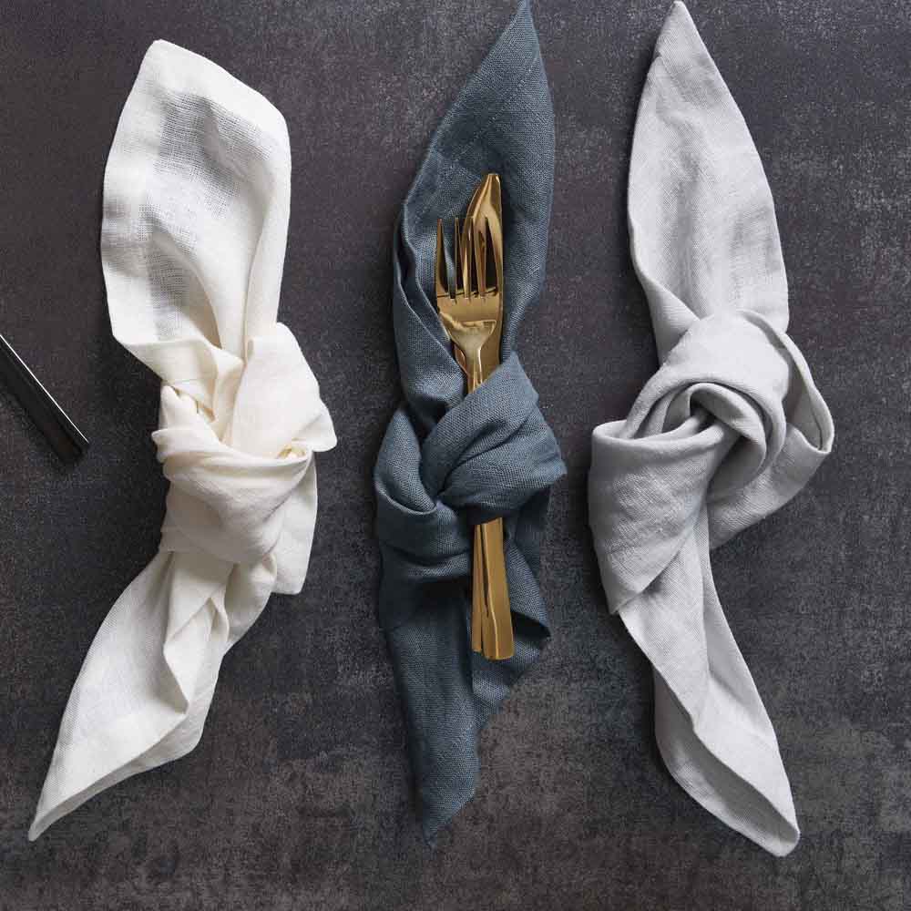 Aida RAW serviett 4 stk lysegrå