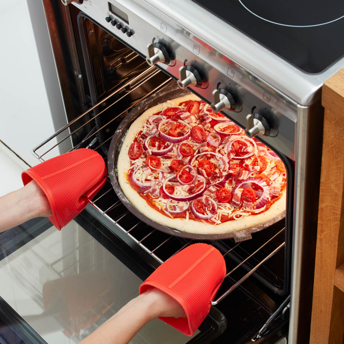 Lékué Pizzamatta för krispig botten rund 36 cm brun