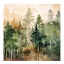 Servett 33x33 cm 20-pack Evergreen Trees