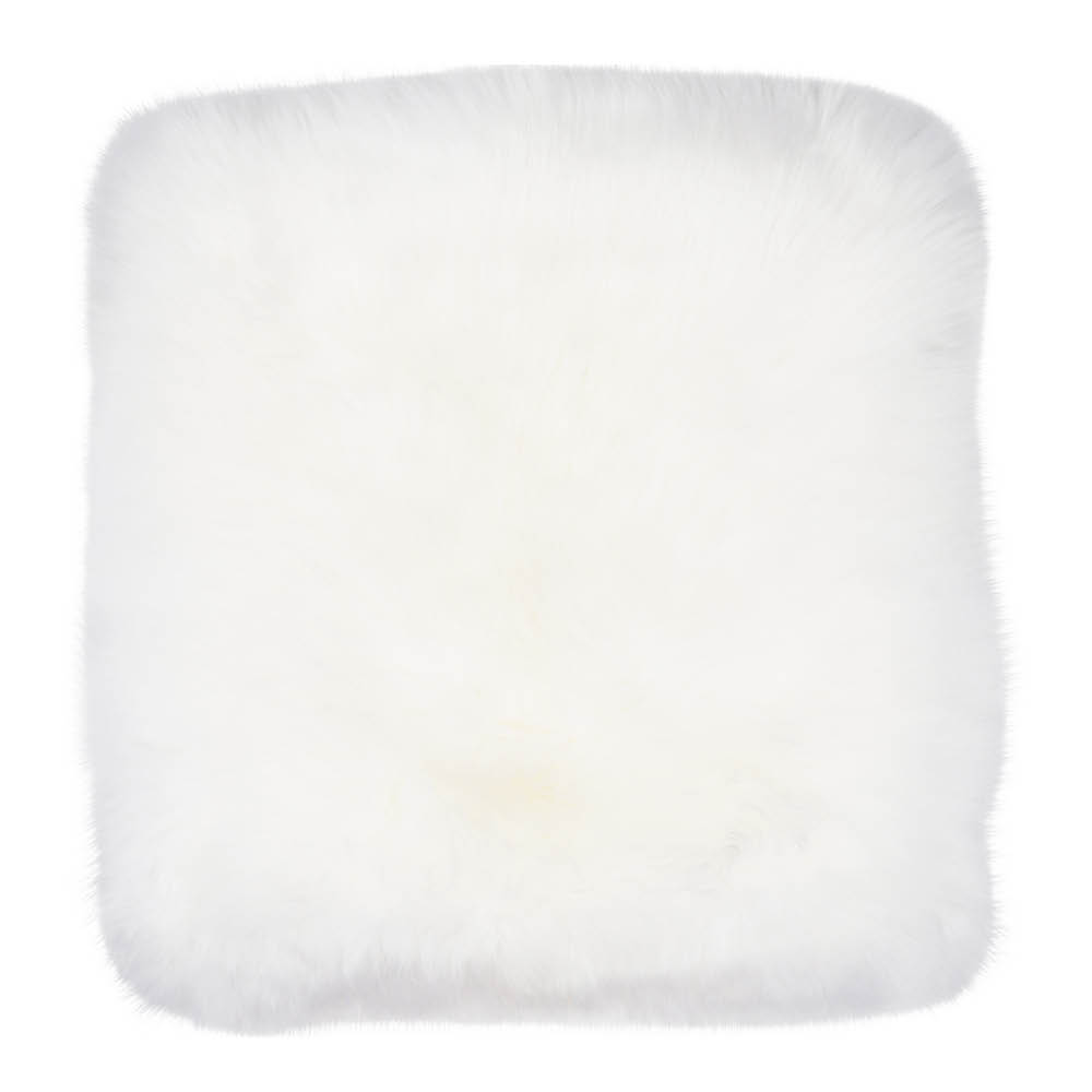 Natures Collection Sittdyna New Zealand fårskinn lång ull 40x40 cm ivory