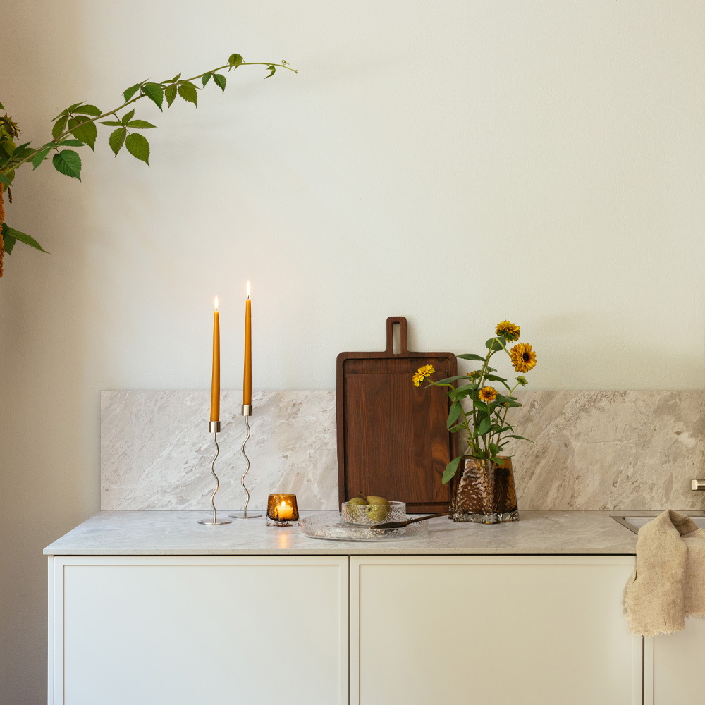 Cooee Gry Ljushållare 17x14 cm Konjak