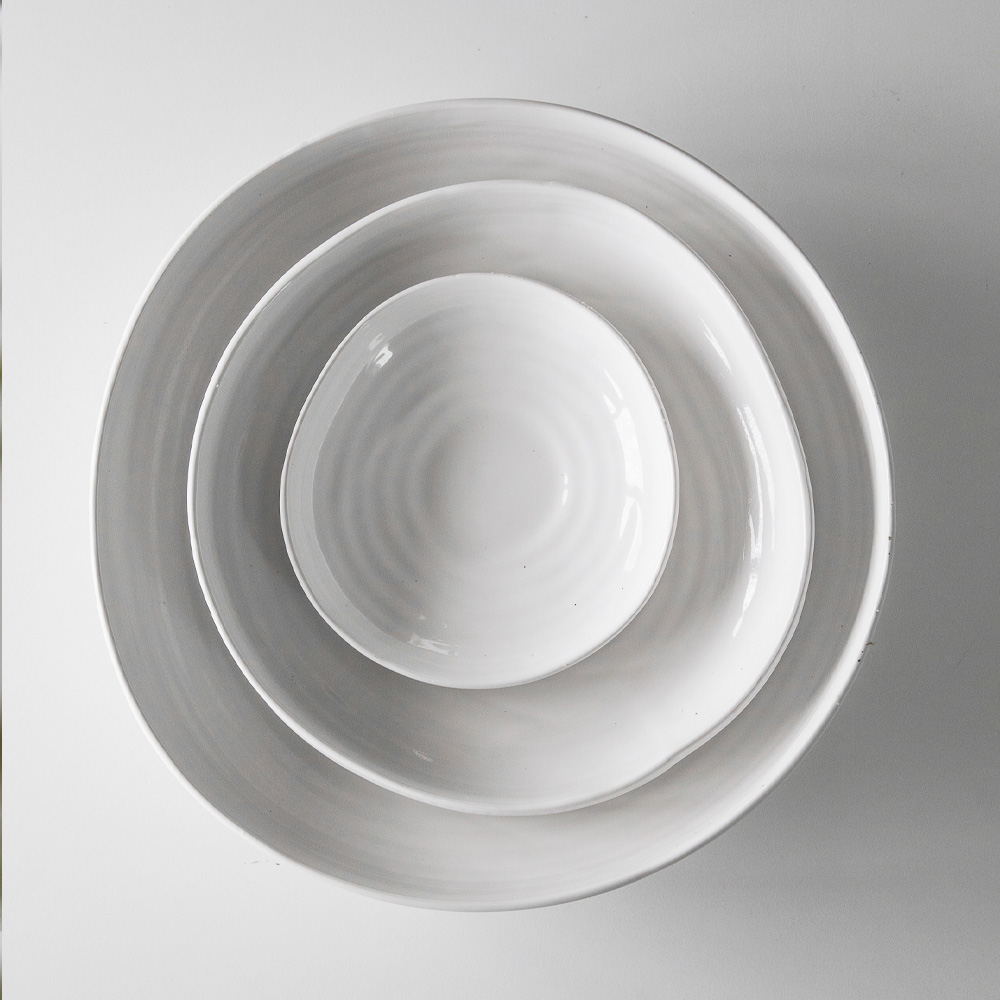 Sögne Home Sögne Skål Räfflad Stor 37 cm Vit